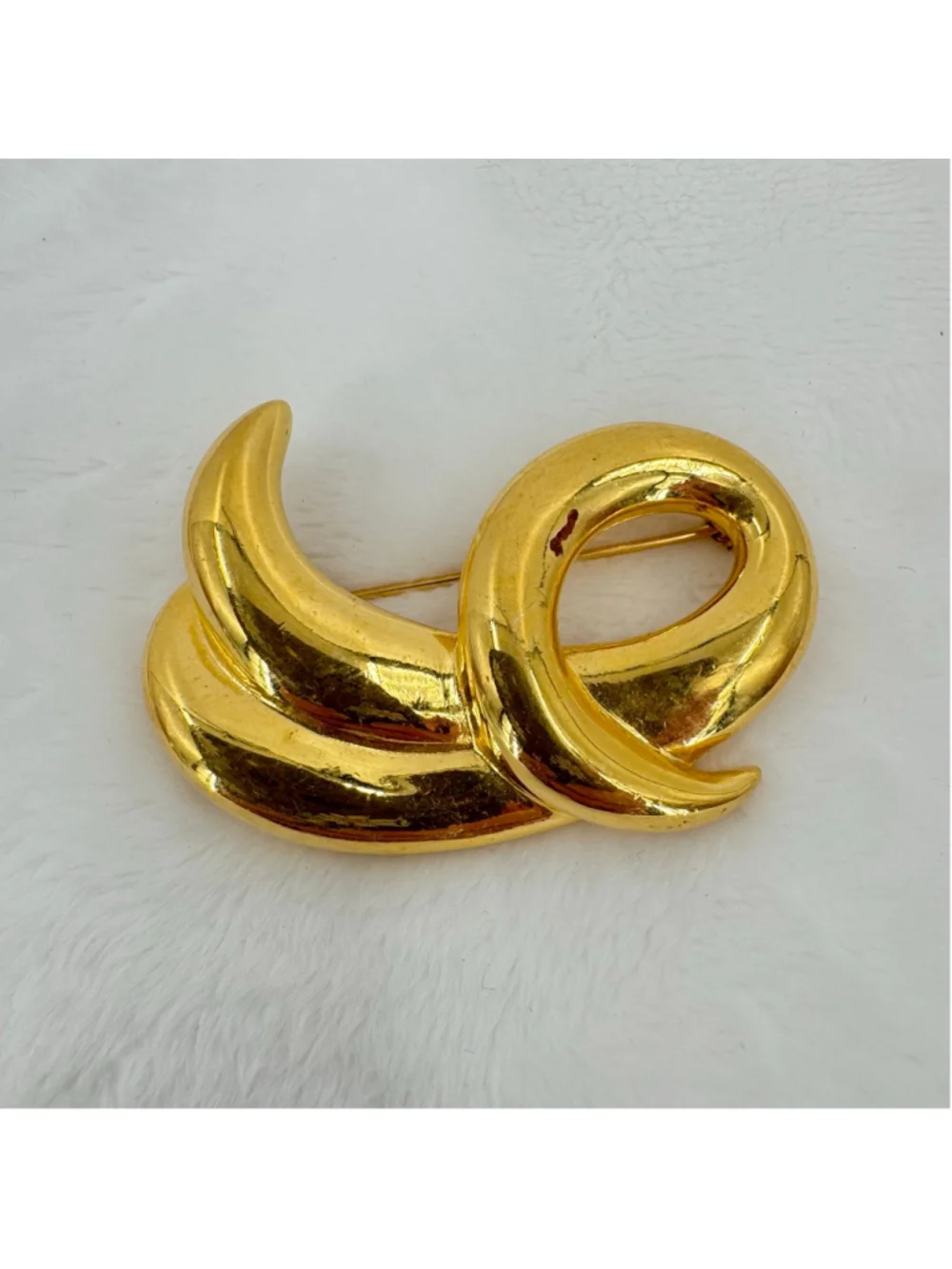 Vintage Napier Pin Brooch Gold Tone Statement Piece 90s Grandmacore Glam